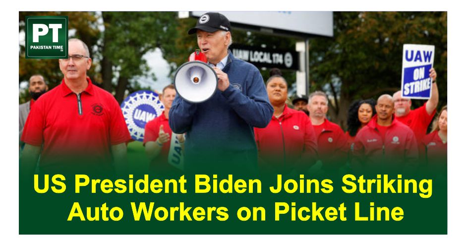 U.S. President Biden Joins Striking Auto Workers on Picket Line
