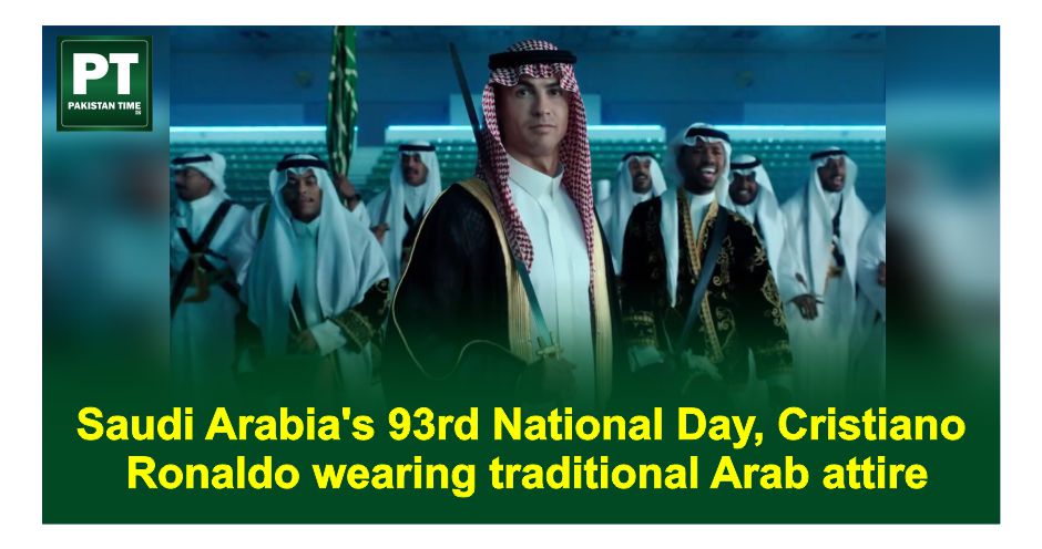 Saudi Arabia’s 93rd National Day, Cristiano Ronaldo wearing traditional Arab attire